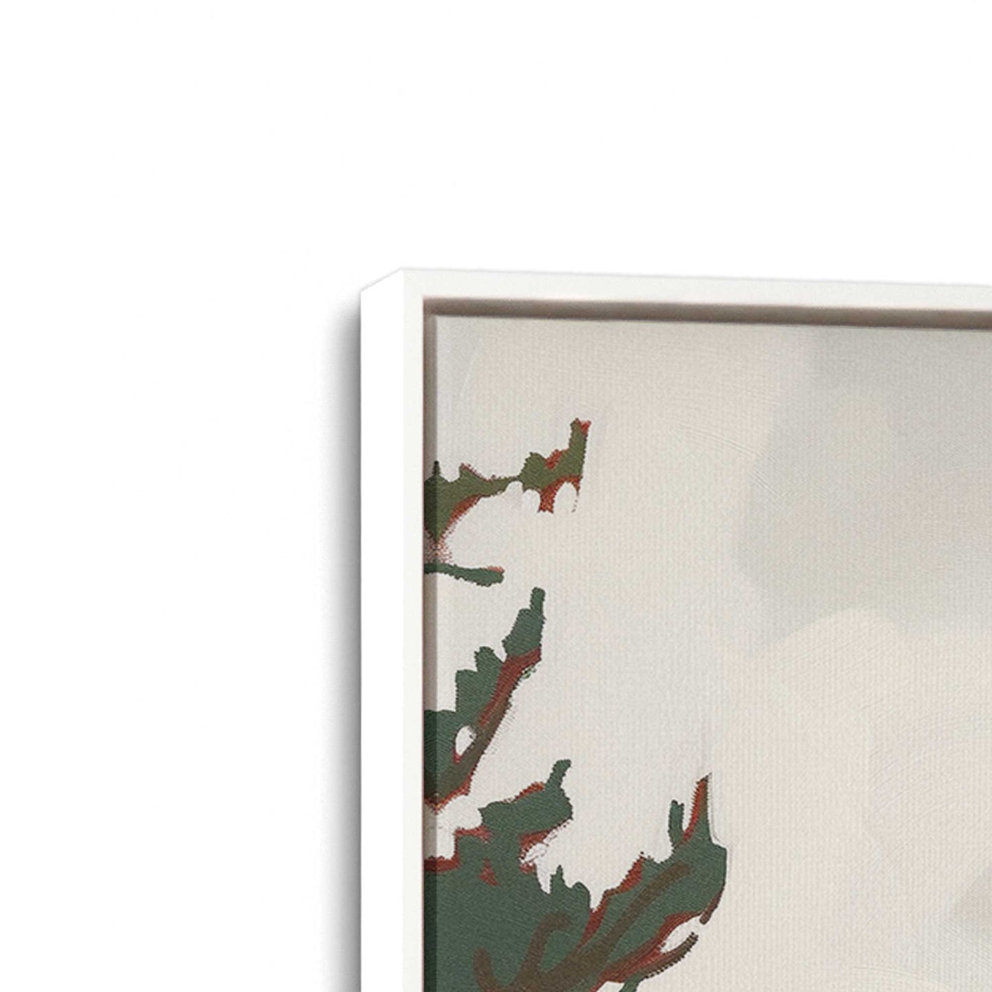 [Color:Opaque White], Picture of art in a White frame at an angle