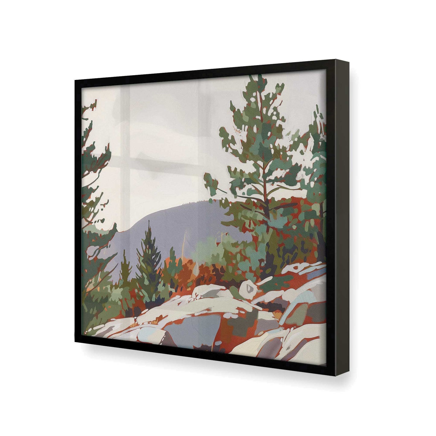 [Color:Satin Black], Picture of art in a Satin Black frame at an angle