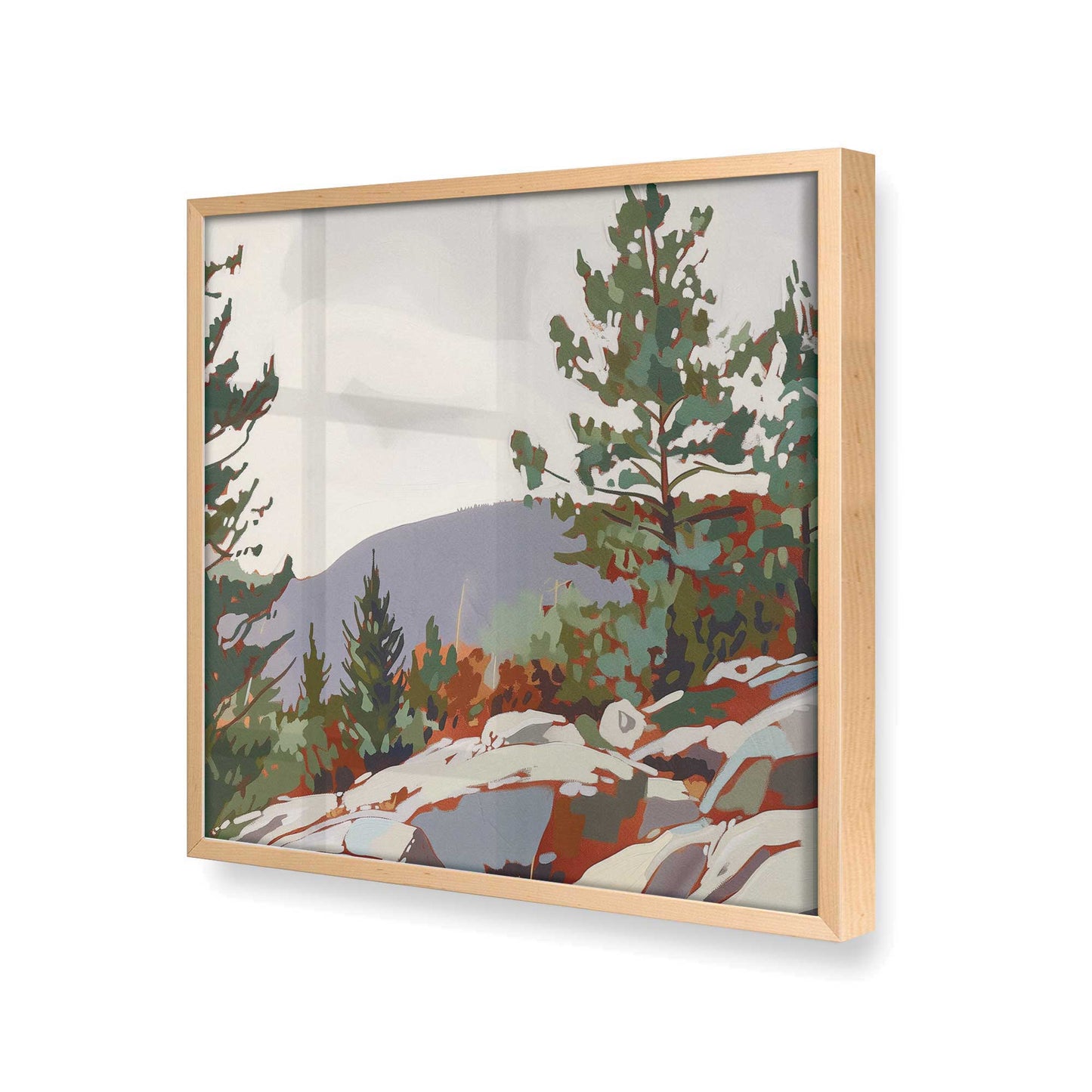 [Color:Raw Maple], Picture of art in a Raw Maple frame at an angle