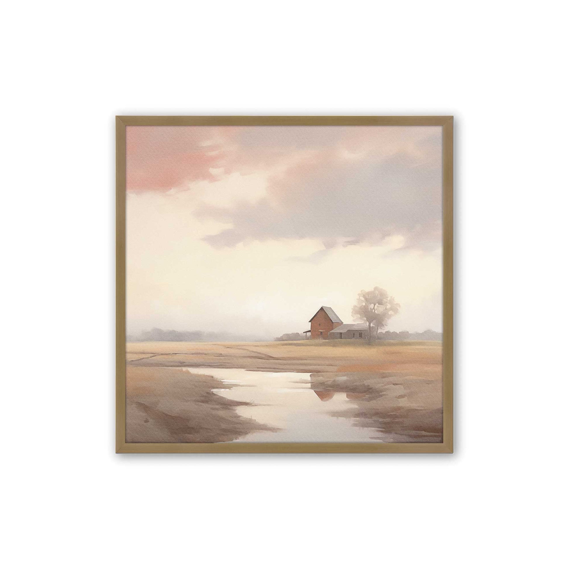 [Color:Brushed Gold], Picture of art in a Brushed Gold frame