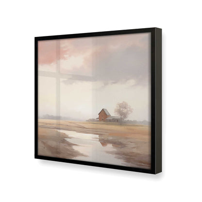 [Color:Satin Black], Picture of art in a Satin Black frame at an angle