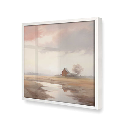 [Color:Opaque White], Picture of art in a Opaque White frame at an angle