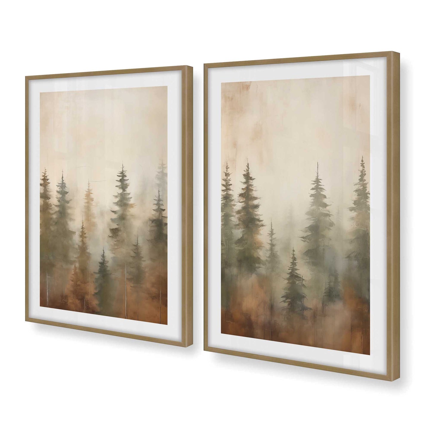 [Color:Brushed Gold] Picture of art in a Brushed Gold frame at an angle