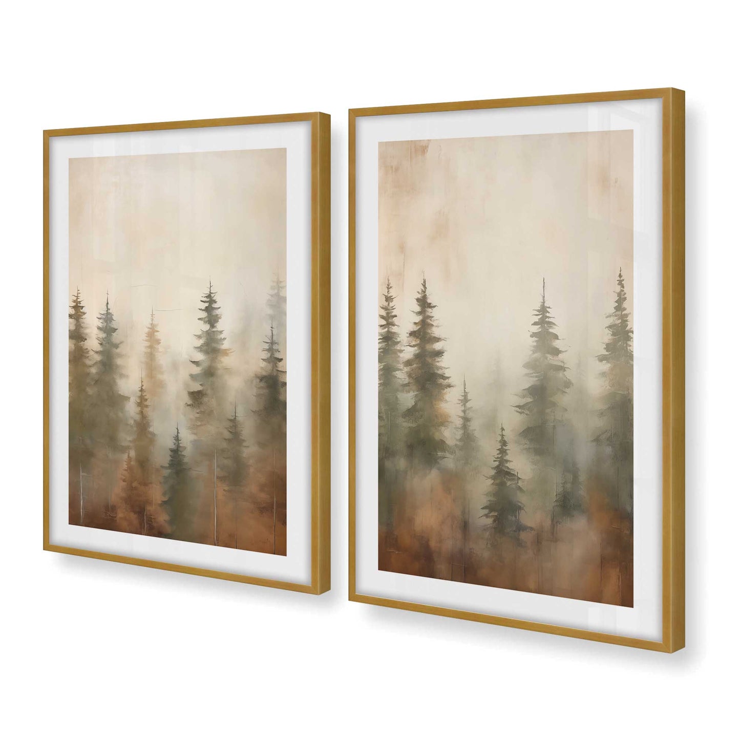 [Color:Polished Gold] Picture of art in a Polished Gold frame at an angle