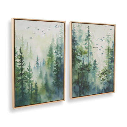 [Color:American Maple] Picture of art in a American Maple frame at an angle