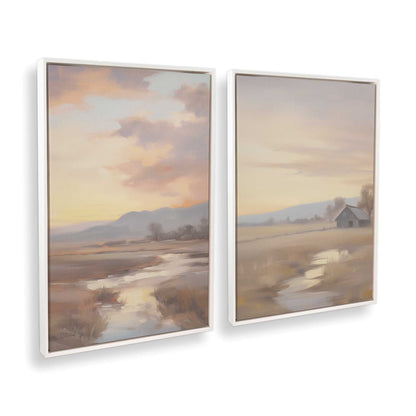 [Color:Opaque White] Picture of art in a White frame at an angle