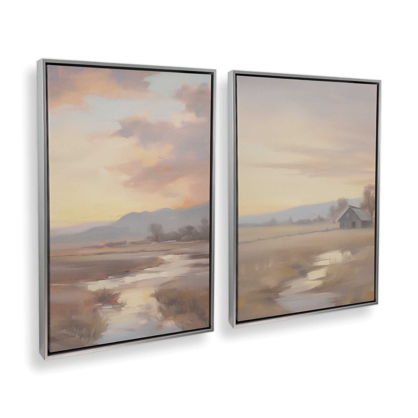 [Color:Polished Chrome] Picture of art in a Polished Chrome frame at an angle