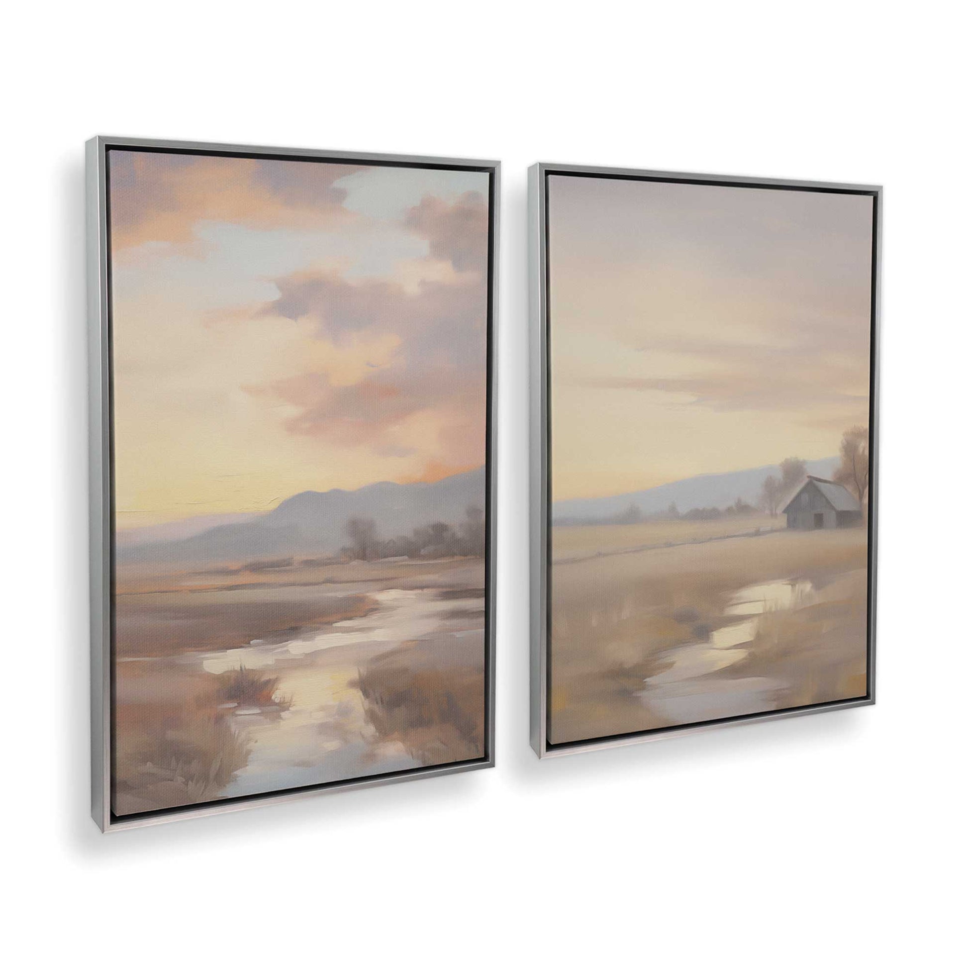 [Color:Polished Chrome] Picture of art in a Polished Chrome frame at an angle