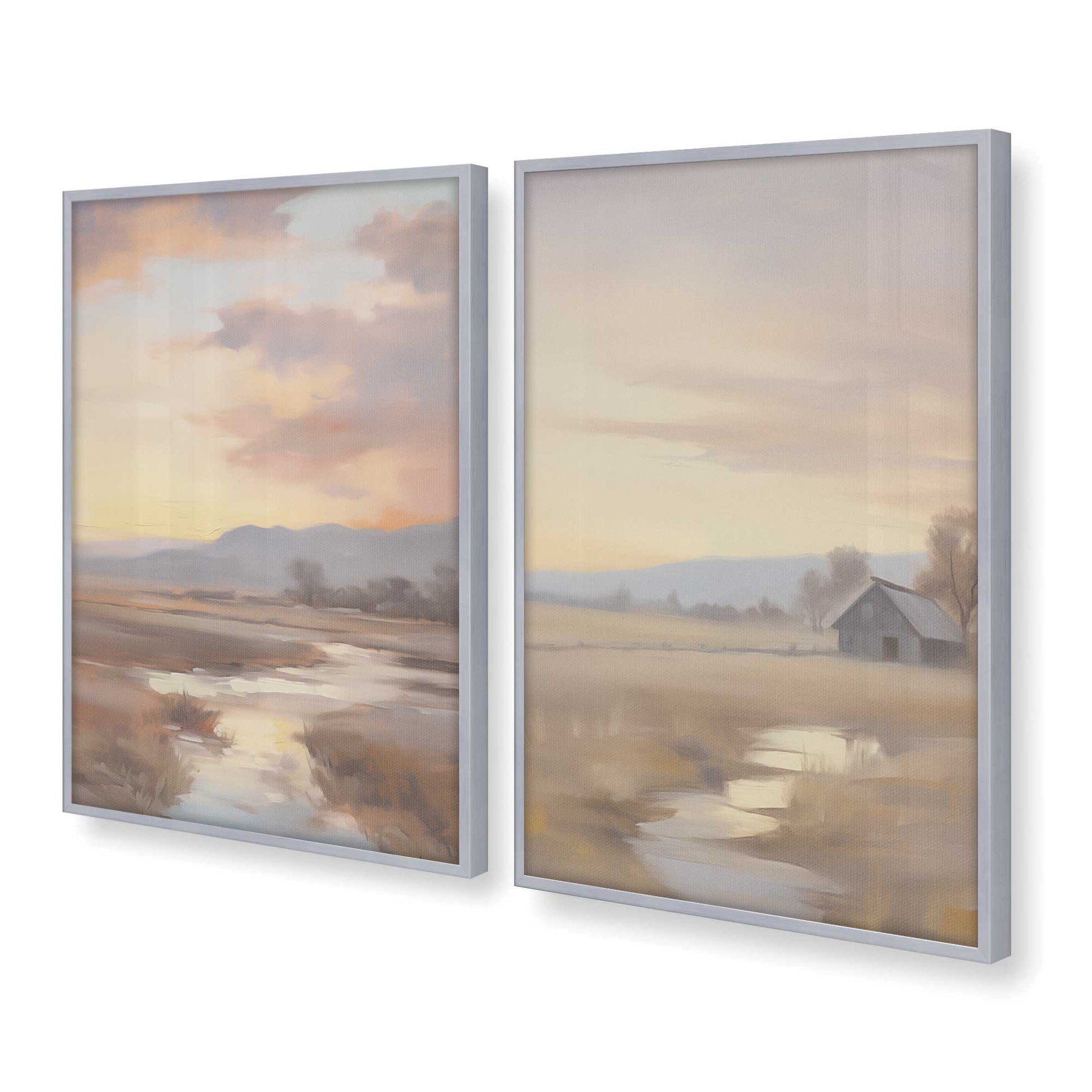 [Color:Polished Chrome] Picture of art in a Polished Chrome frame at an angle