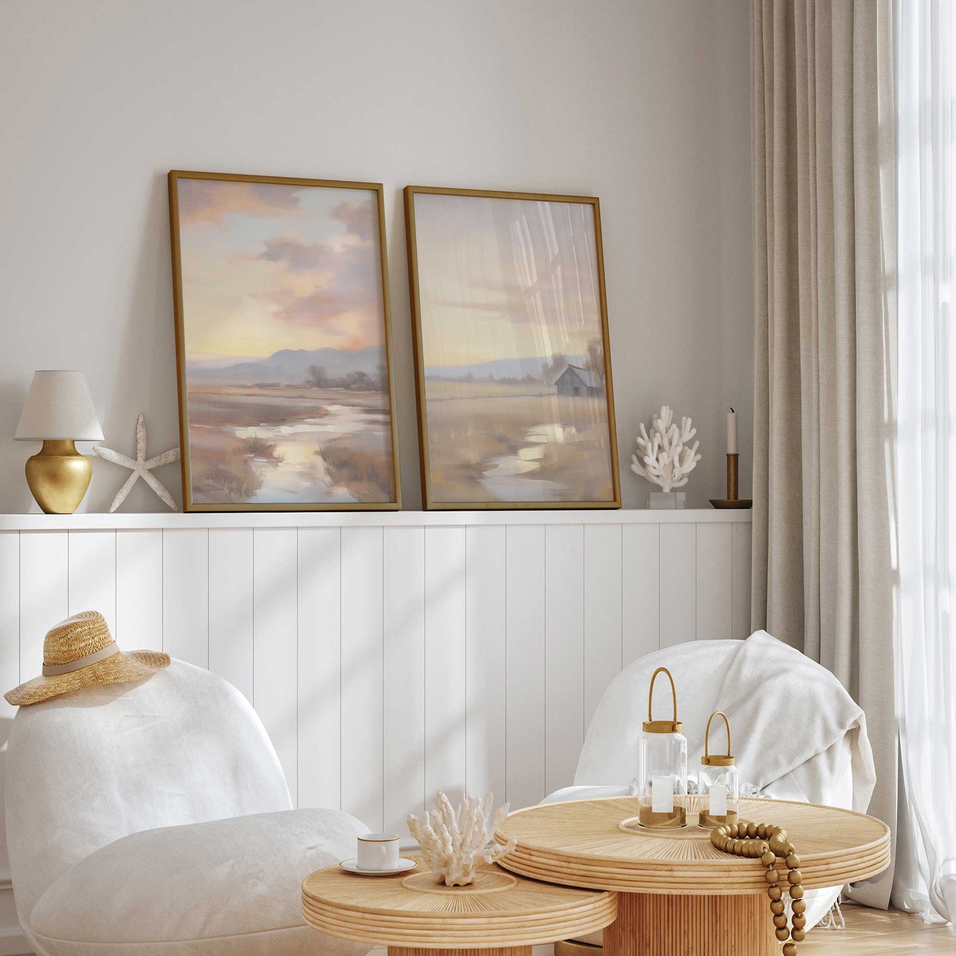 [Color:Brushed Gold], Picture of art in a Brushed Gold frame
