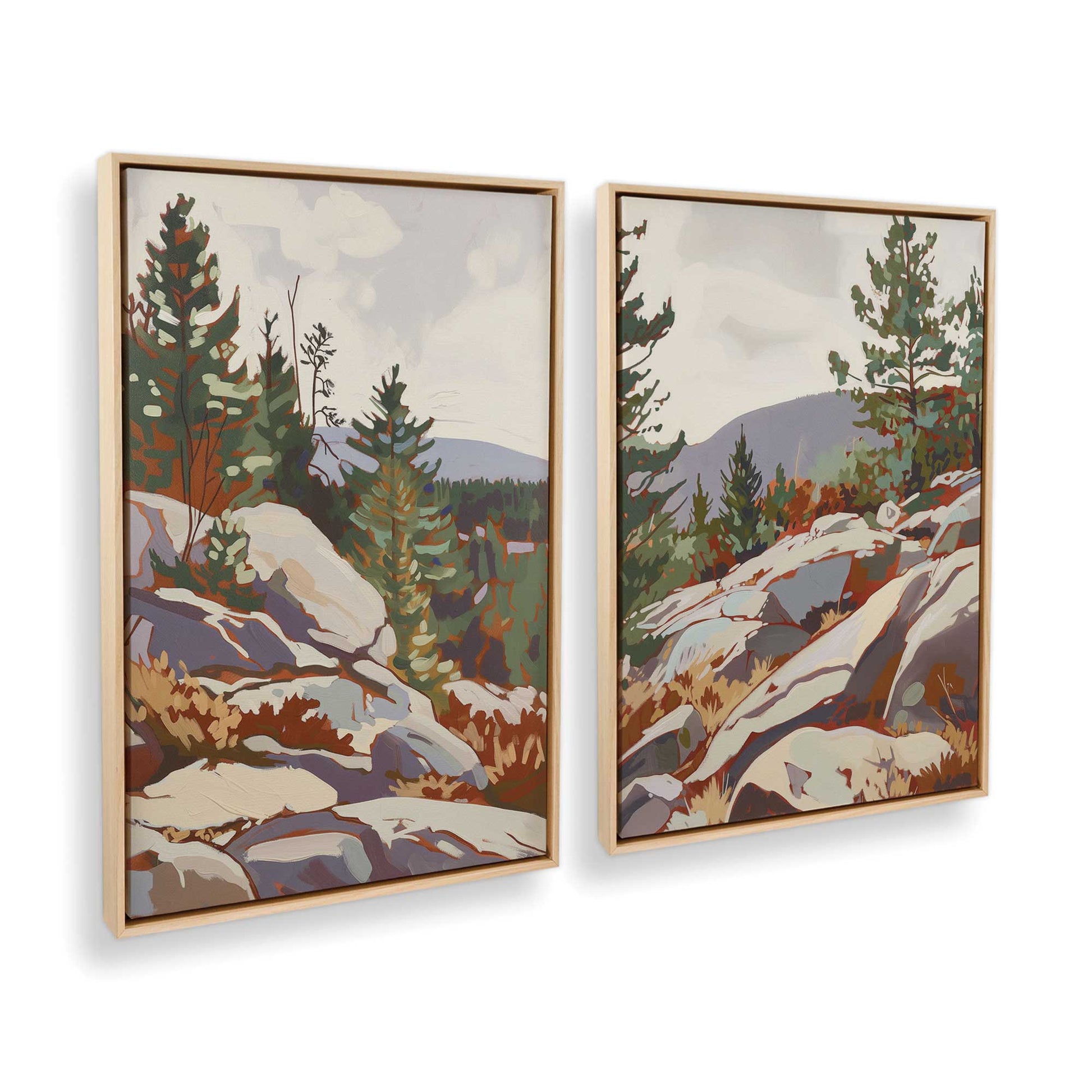 [Color:American Maple] Picture of art in a American Maple frame at an angle