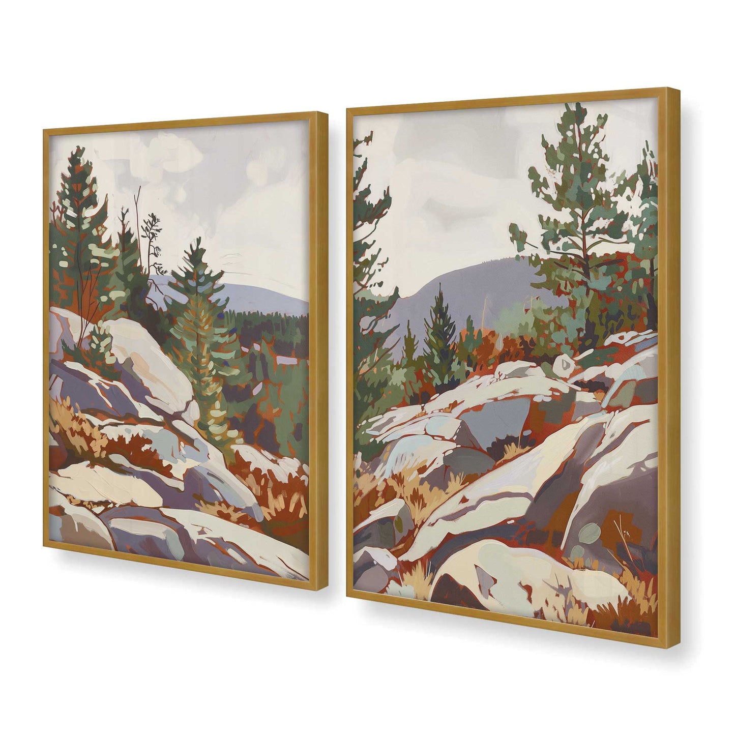 [Color:Polished Gold] Picture of art in a Polished Gold frame at an angle