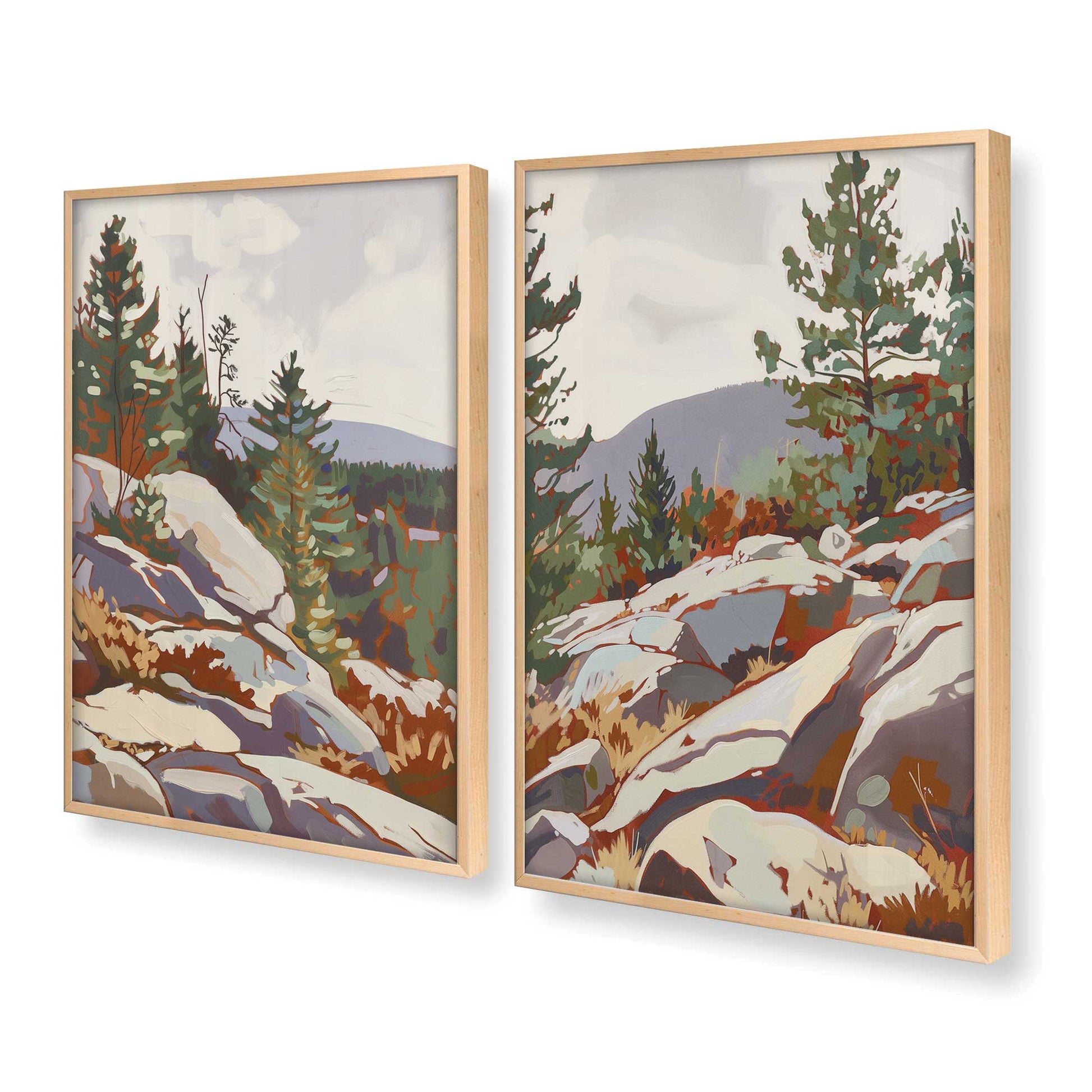 [Color:Raw Maple] Picture of art in a Raw Maple frame at an angle