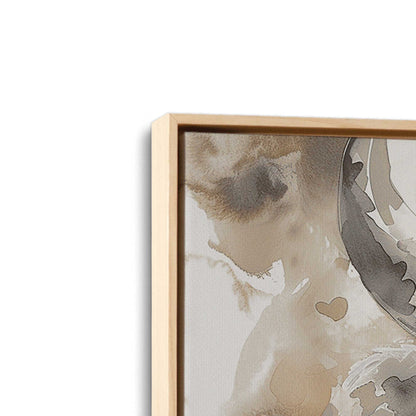 [Color:American Maple], Picture of art in a American Maple frame at an angle