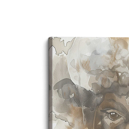 Abstract Buffalo Portraits, Set of 2 Print on Canvas