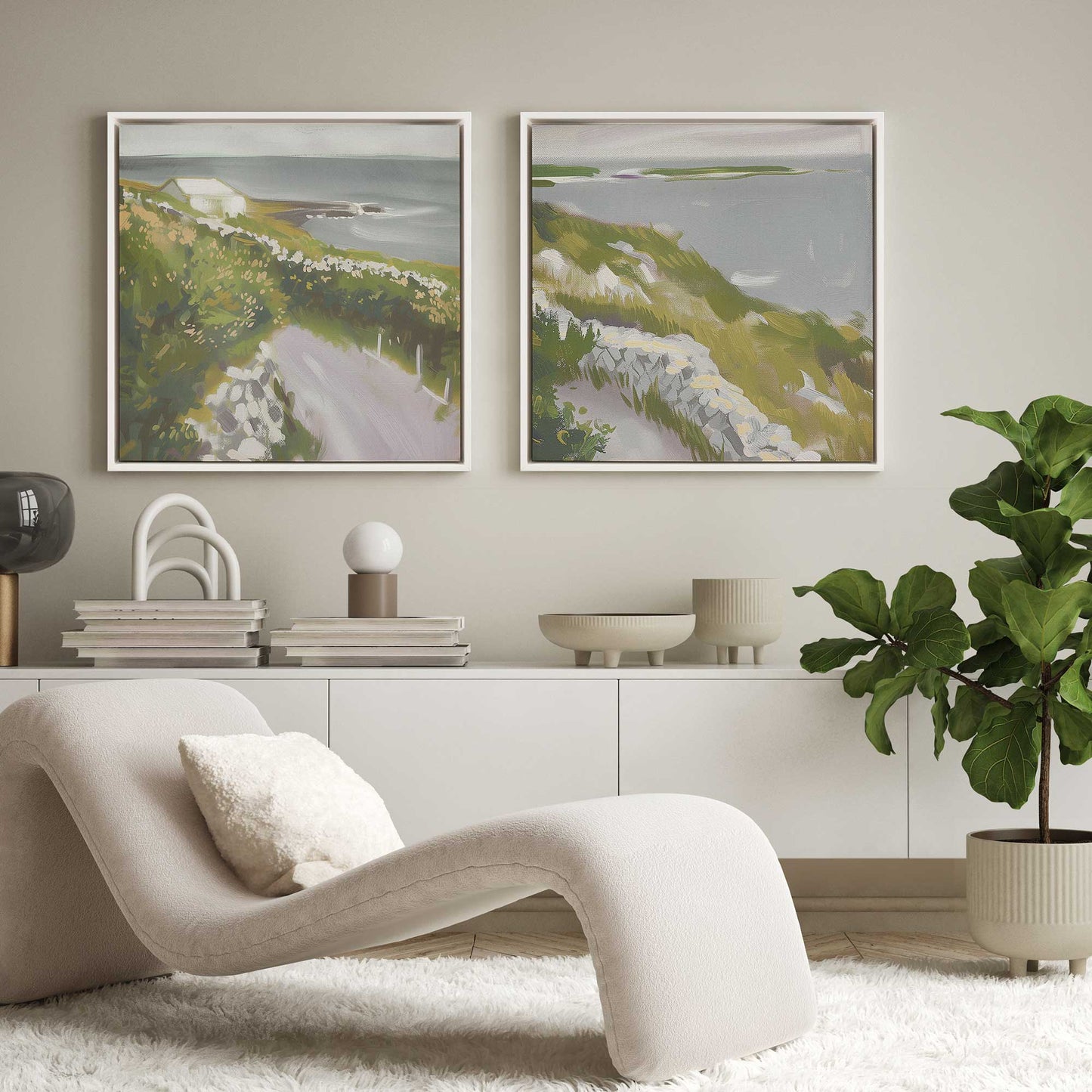 [Color:Opaque White], Picture of art in a White frame