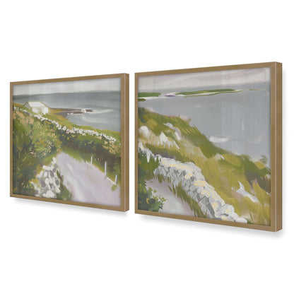 [Color:Brushed Gold], Picture of art in a Brushed Gold frame at an angle