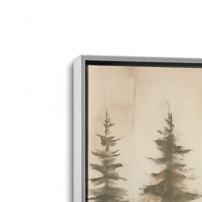 Foggy Warm Forest, Set of 2 Print on Canvas