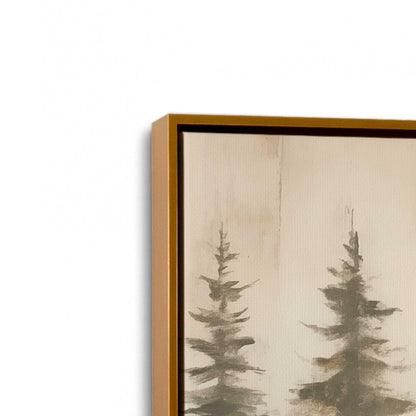 Foggy Warm Forest, Set of 2 Print on Canvas