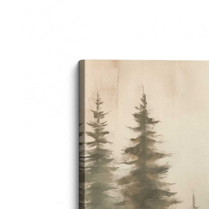 Foggy Warm Forest, Set of 2 Print on Canvas