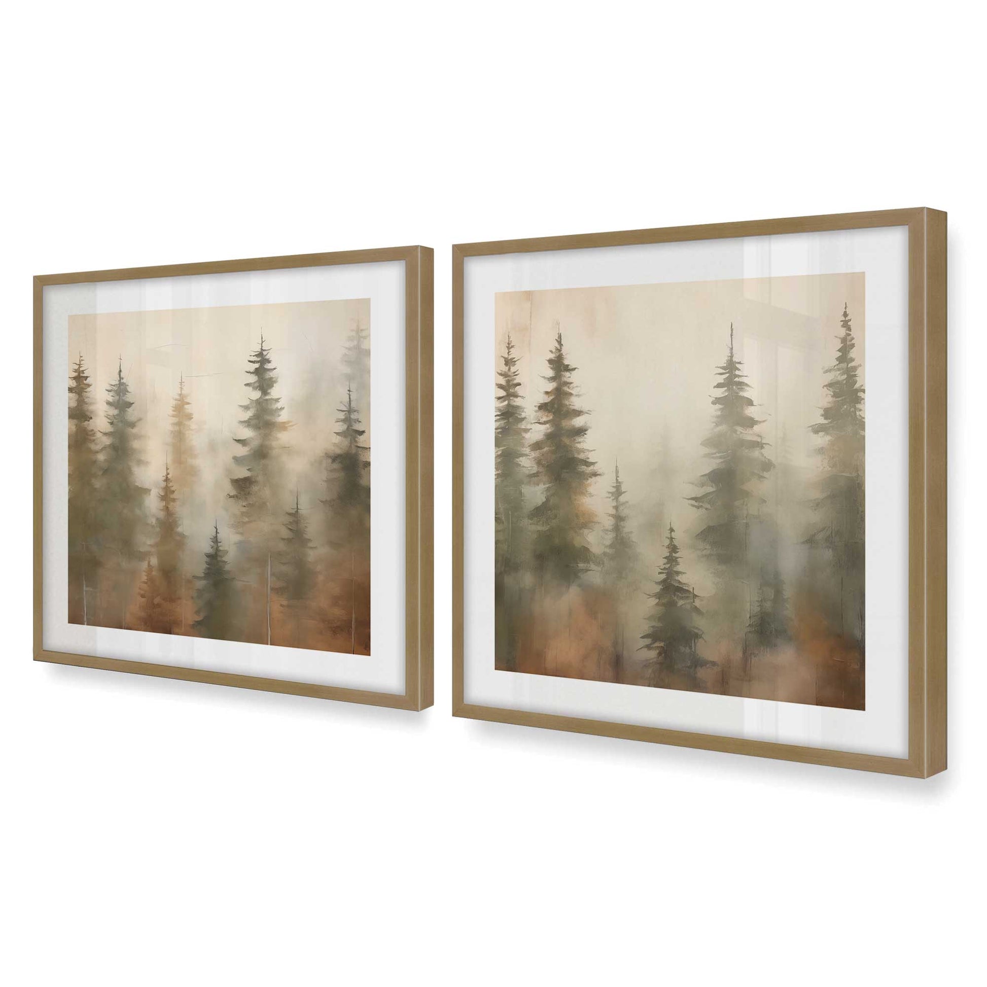 [Color:Brushed Gold], Picture of art in a Brushed Gold frame at an angle