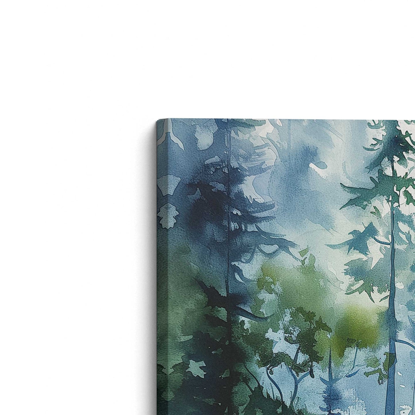 Blue and Green Enchanted Forest, Set of 2 Print on Canvas