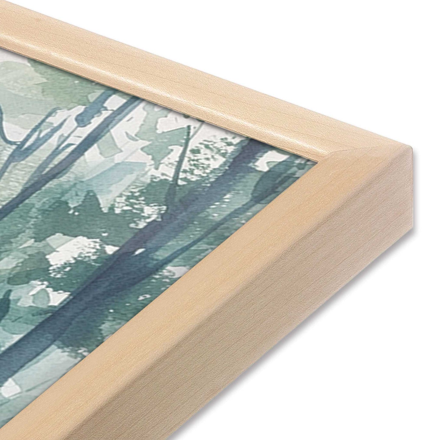 [Color:Raw Maple], Picture of art in a Raw Maple frame of the corner