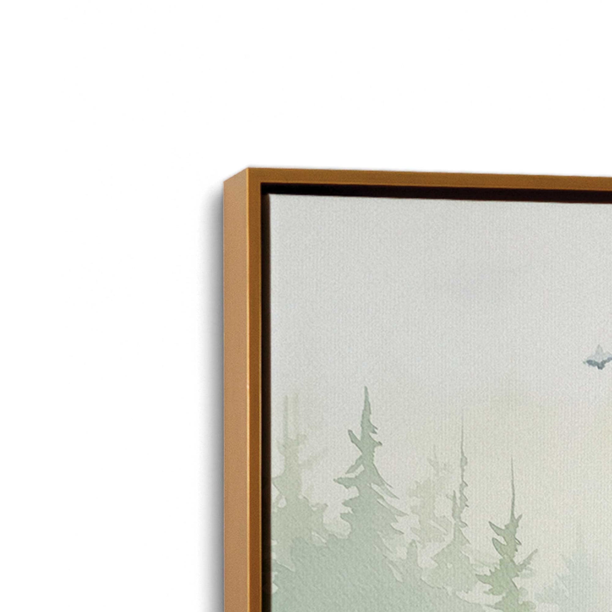 [Color:Polished Gold], Picture of art in a Polished Gold frame at an angle