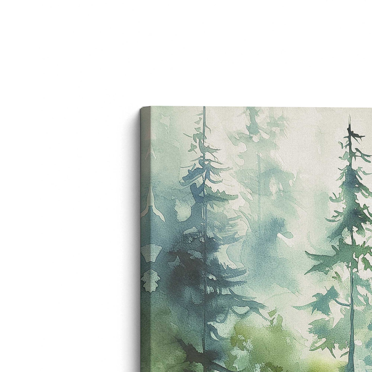 Woodland Birds in Mist, Set of 2 Print on Canvas