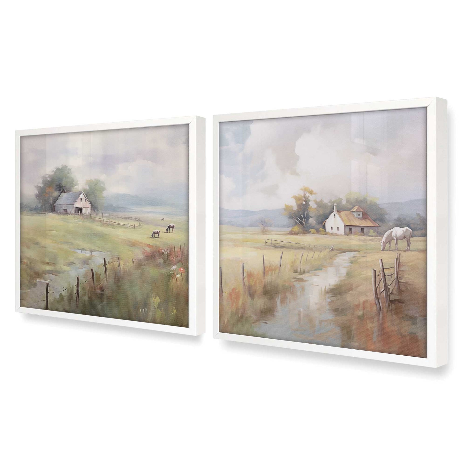 [Color:Opaque White], Picture of art in a Opaque White frame at an angle