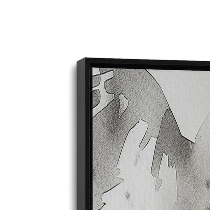 Monochrome Abstract Cows, Set of 2 Print on Canvas