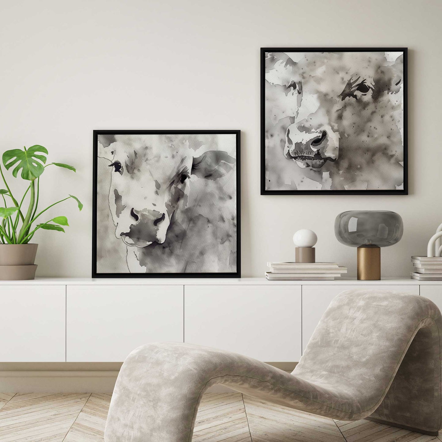 [Color:Opaque White], Picture of art in a White frame