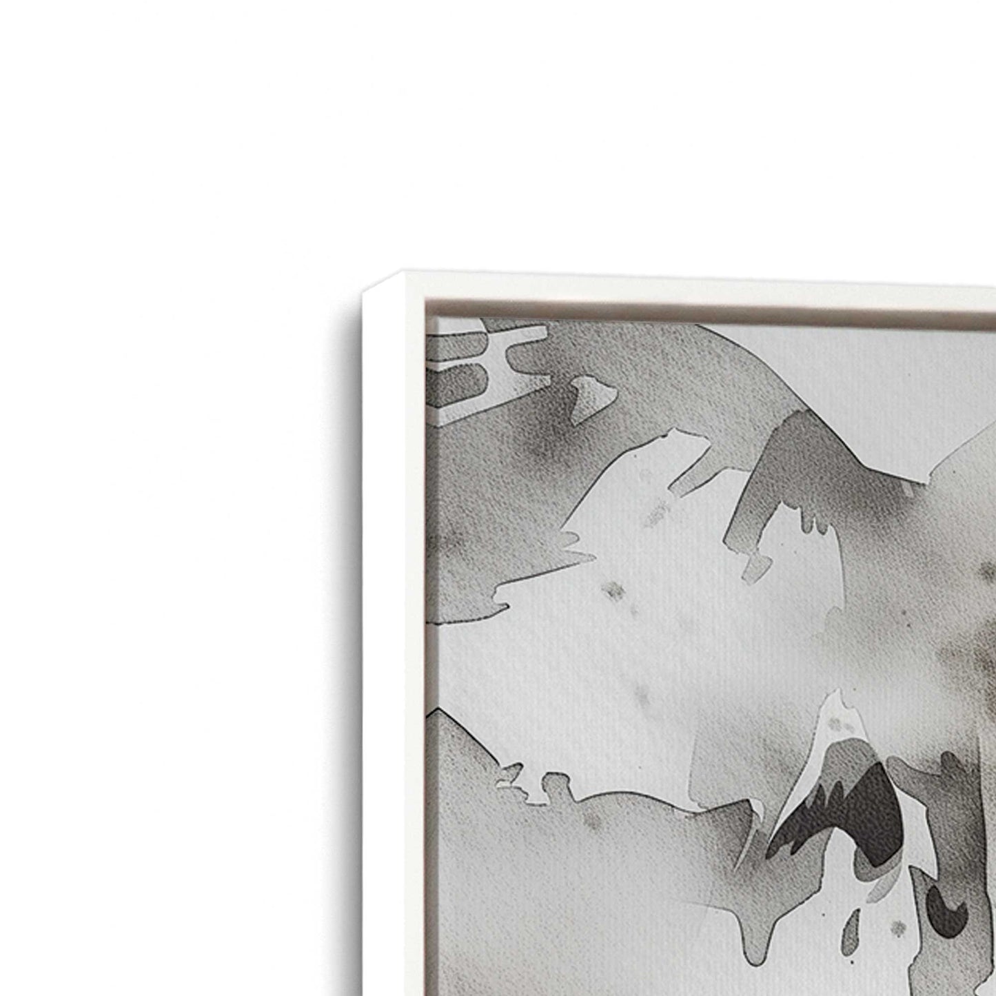 Monochrome Abstract Cows, Set of 2 Print on Canvas