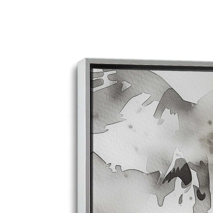 Monochrome Abstract Cows, Set of 2 Print on Canvas