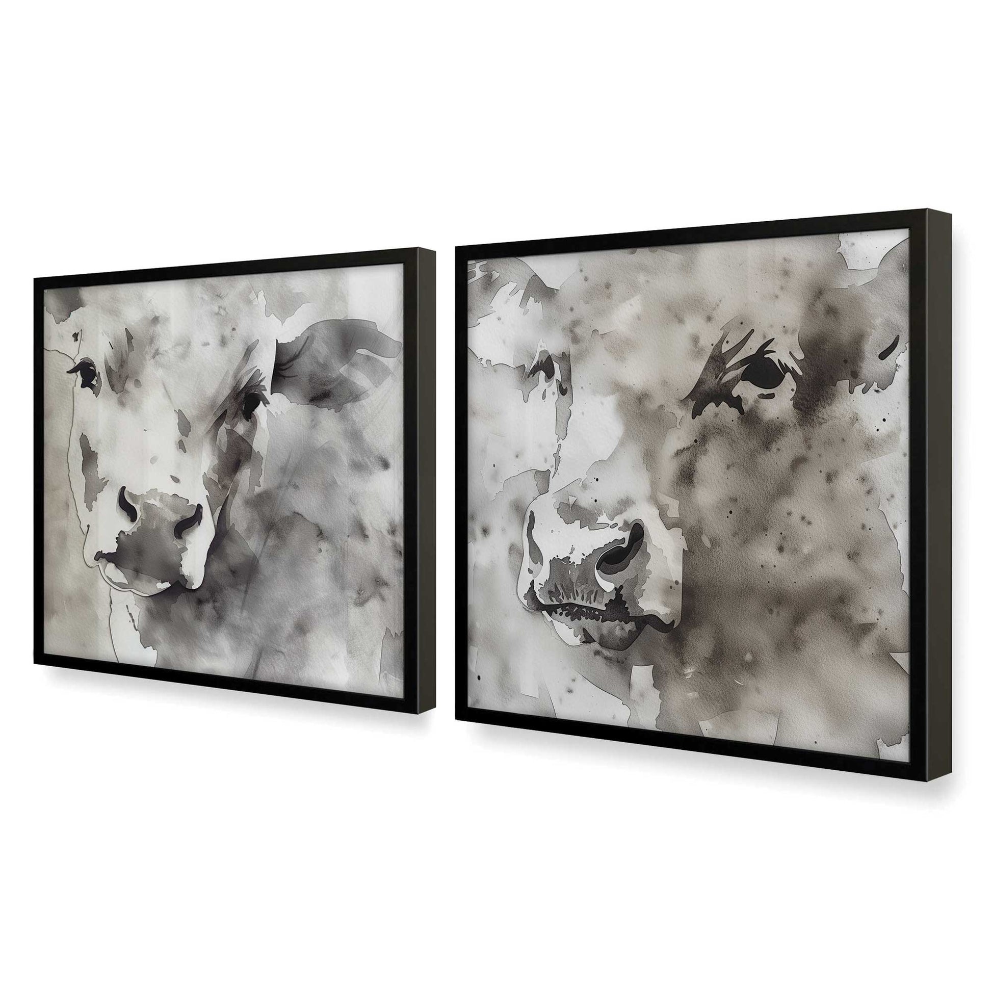 [Color:Satin Black], Picture of art in a Satin Black frame at an angle