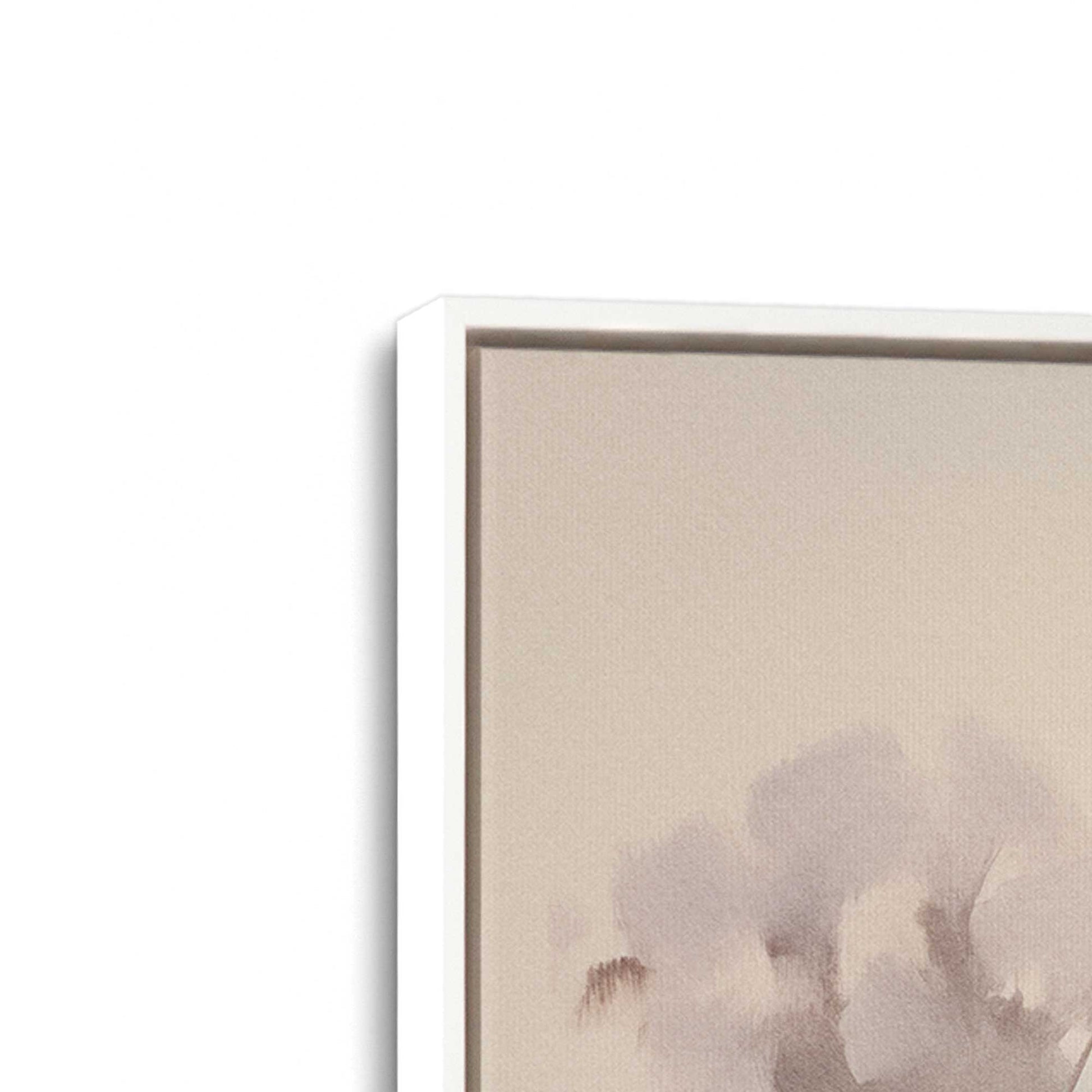 [Color:Opaque White], Picture of art in a White frame at an angle