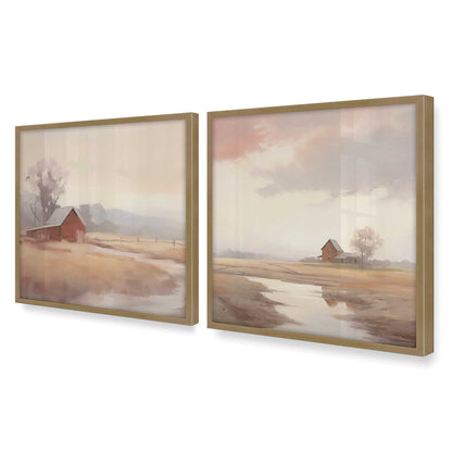 [Color:Brushed Gold], Picture of art in a Brushed Gold frame at an angle