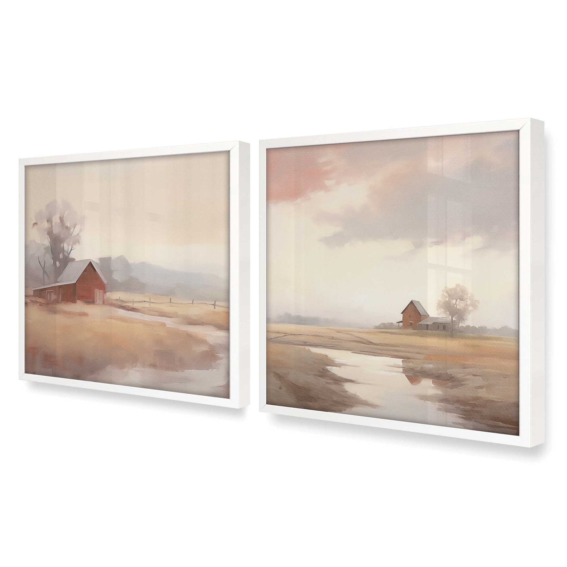 [Color:Opaque White], Picture of art in a Opaque White frame at an angle