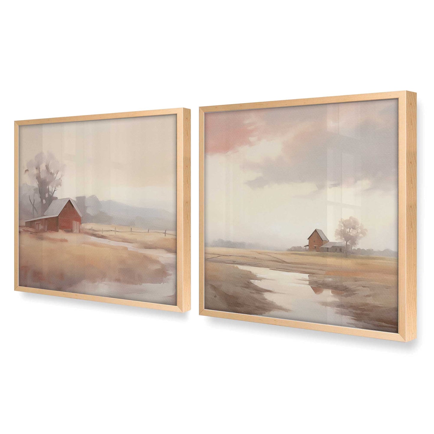 [Color:Raw Maple], Picture of art in a Raw Maple frame at an angle