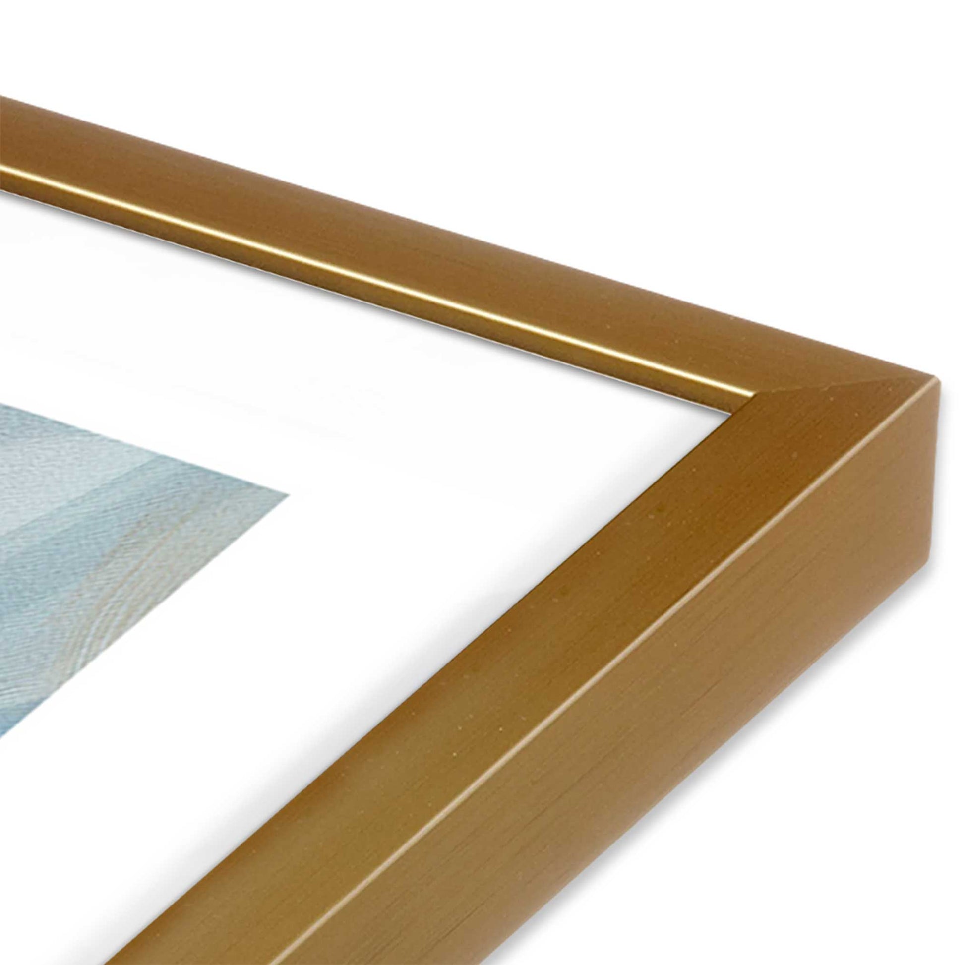 [Color:Polished Gold], Picture of art in a Polished Gold frame at an angle