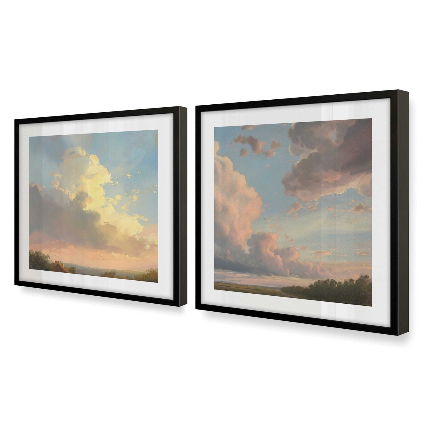 [Color:Satin Black], Picture of art in a Satin Black frame at an angle