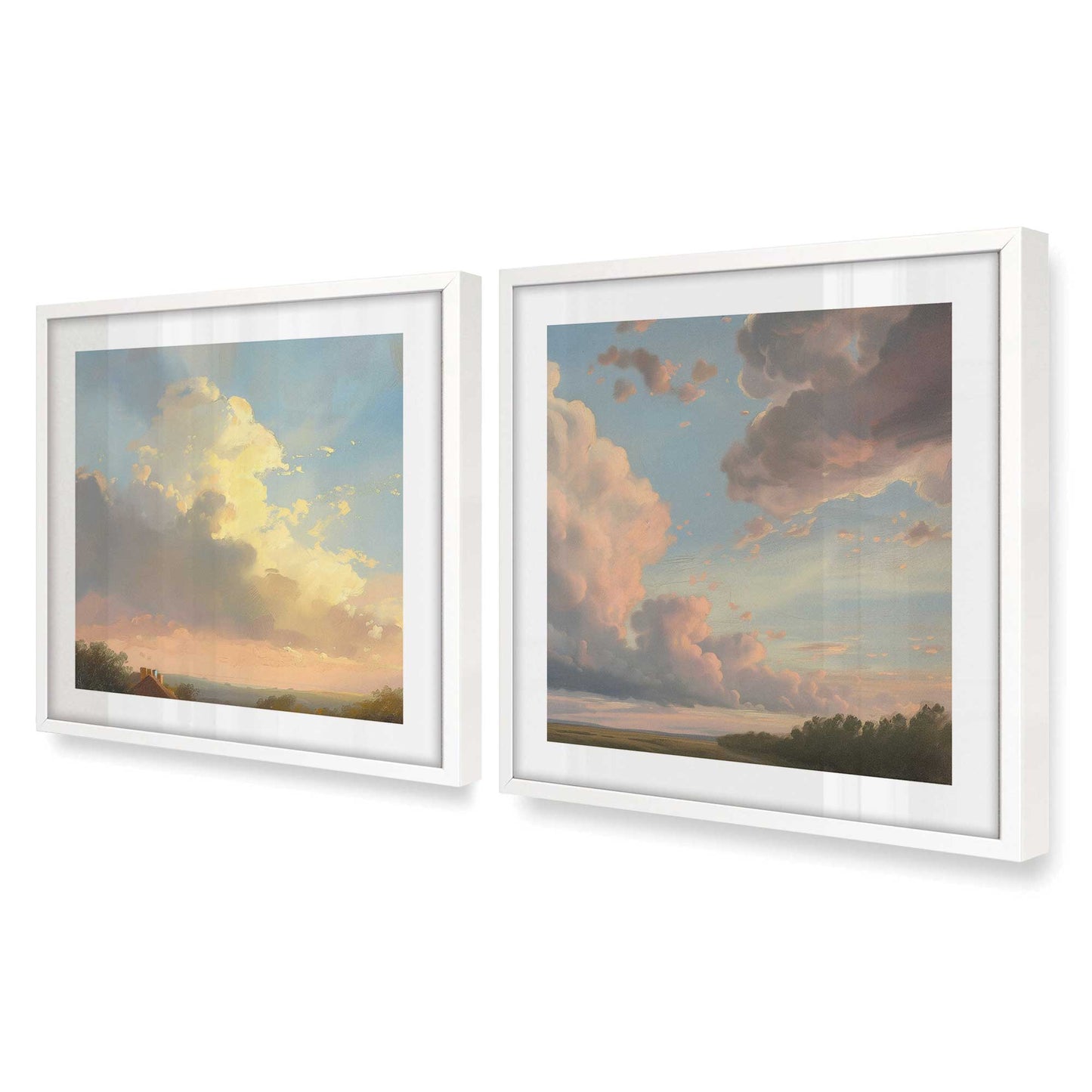 [Color:Opaque White], Picture of art in a Opaque White frame at an angle