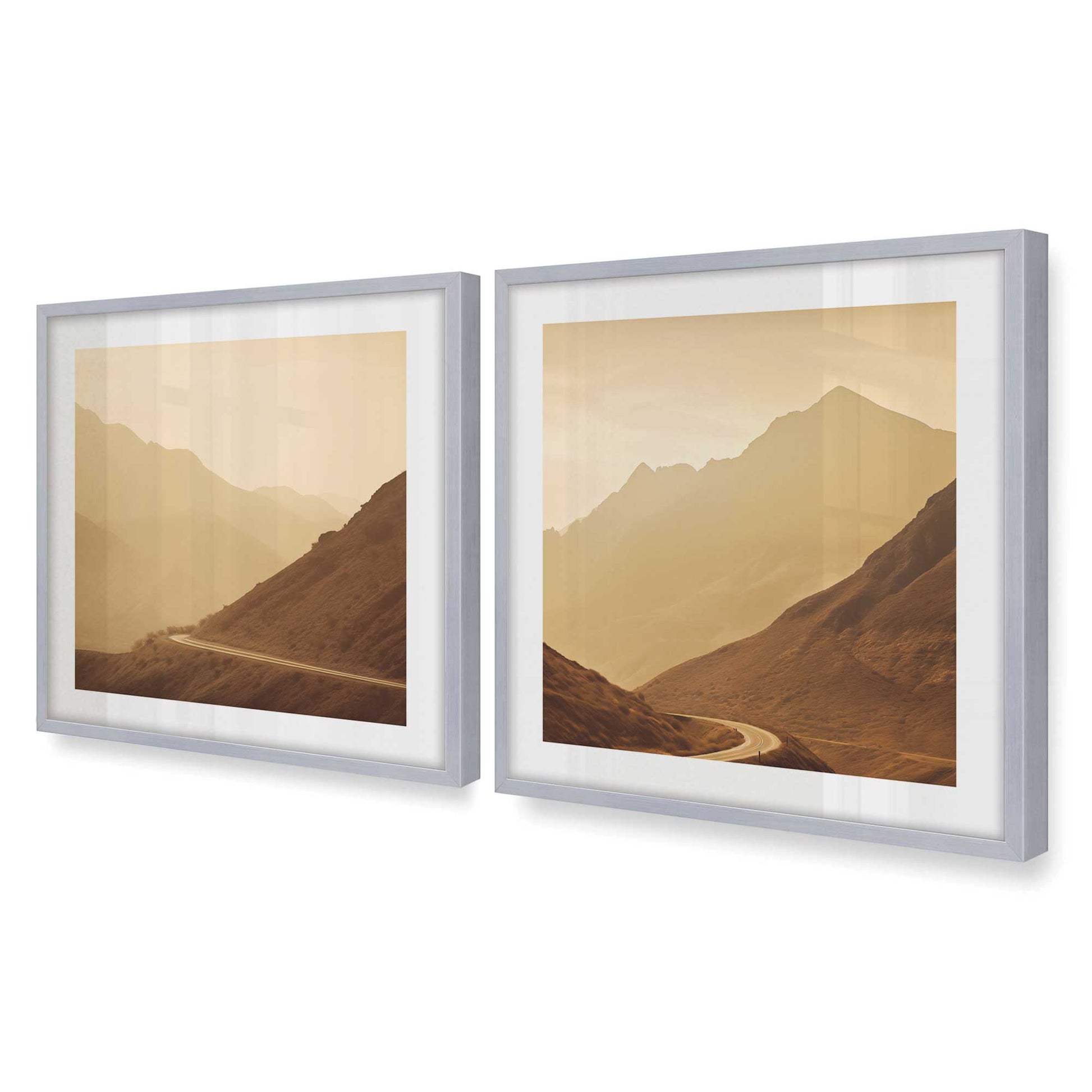 [Color:Polished Chrome], Picture of art in a Polished Chrome frame at an angle