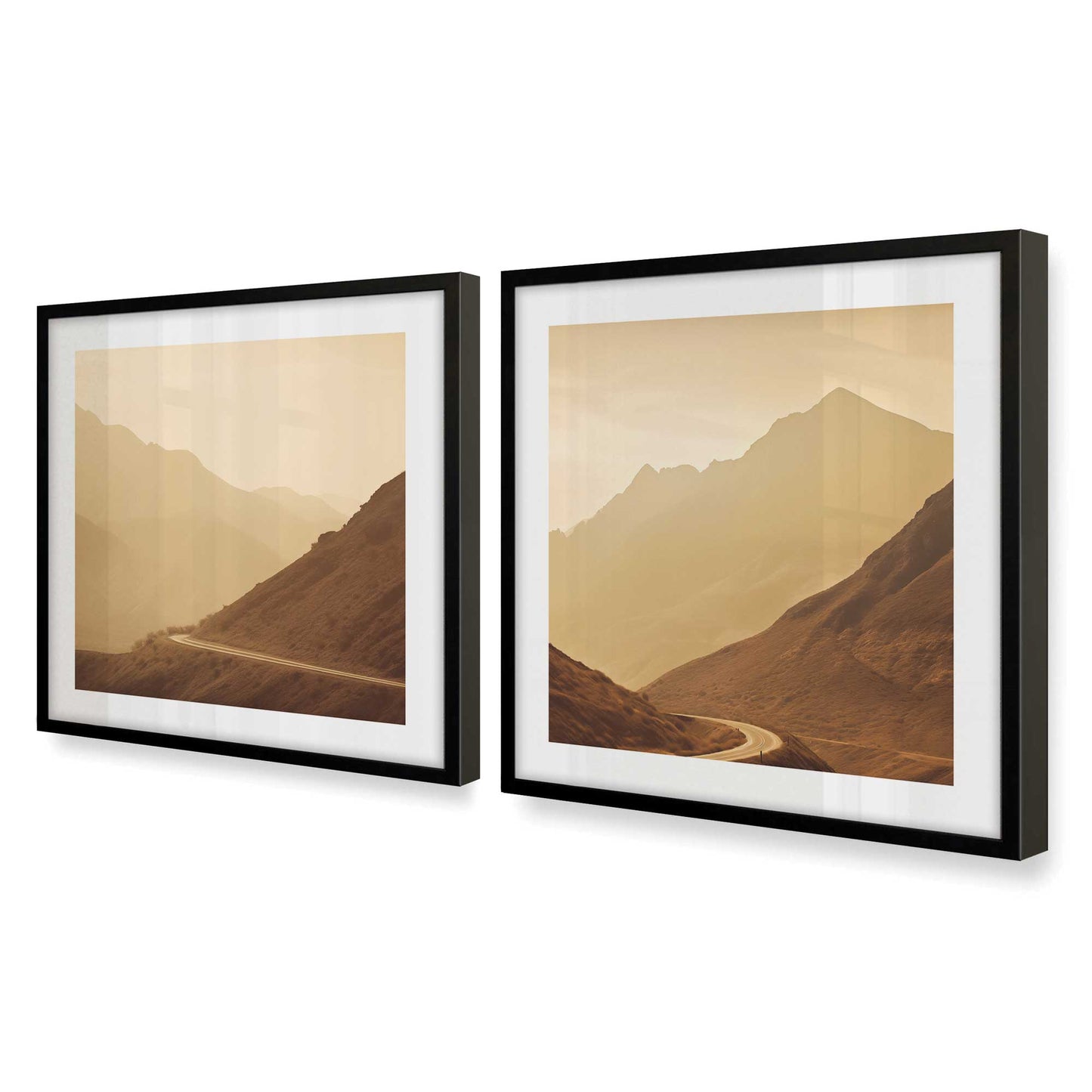 [Color:Satin Black], Picture of art in a Satin Black frame at an angle