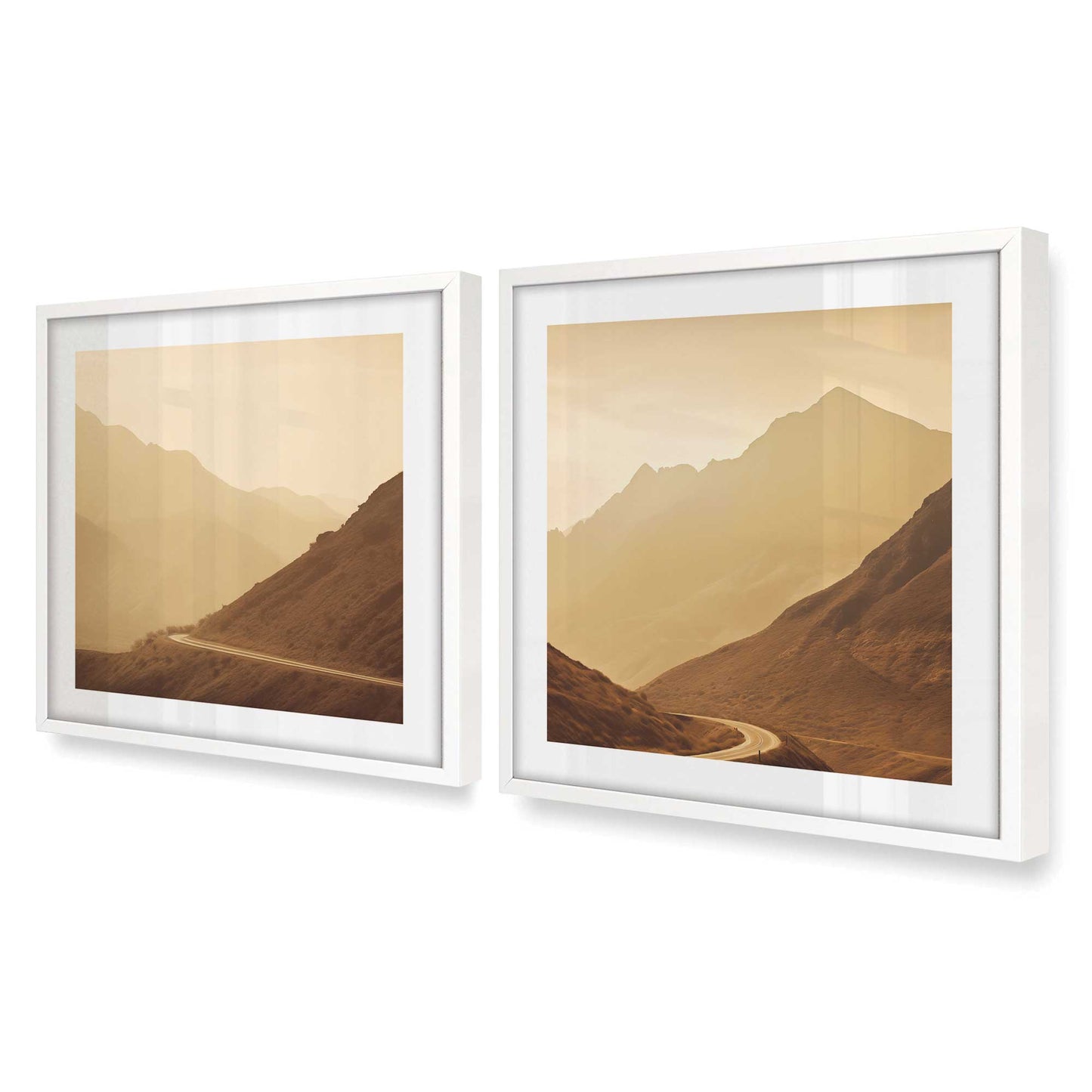 [Color:Opaque White], Picture of art in a Opaque White frame at an angle