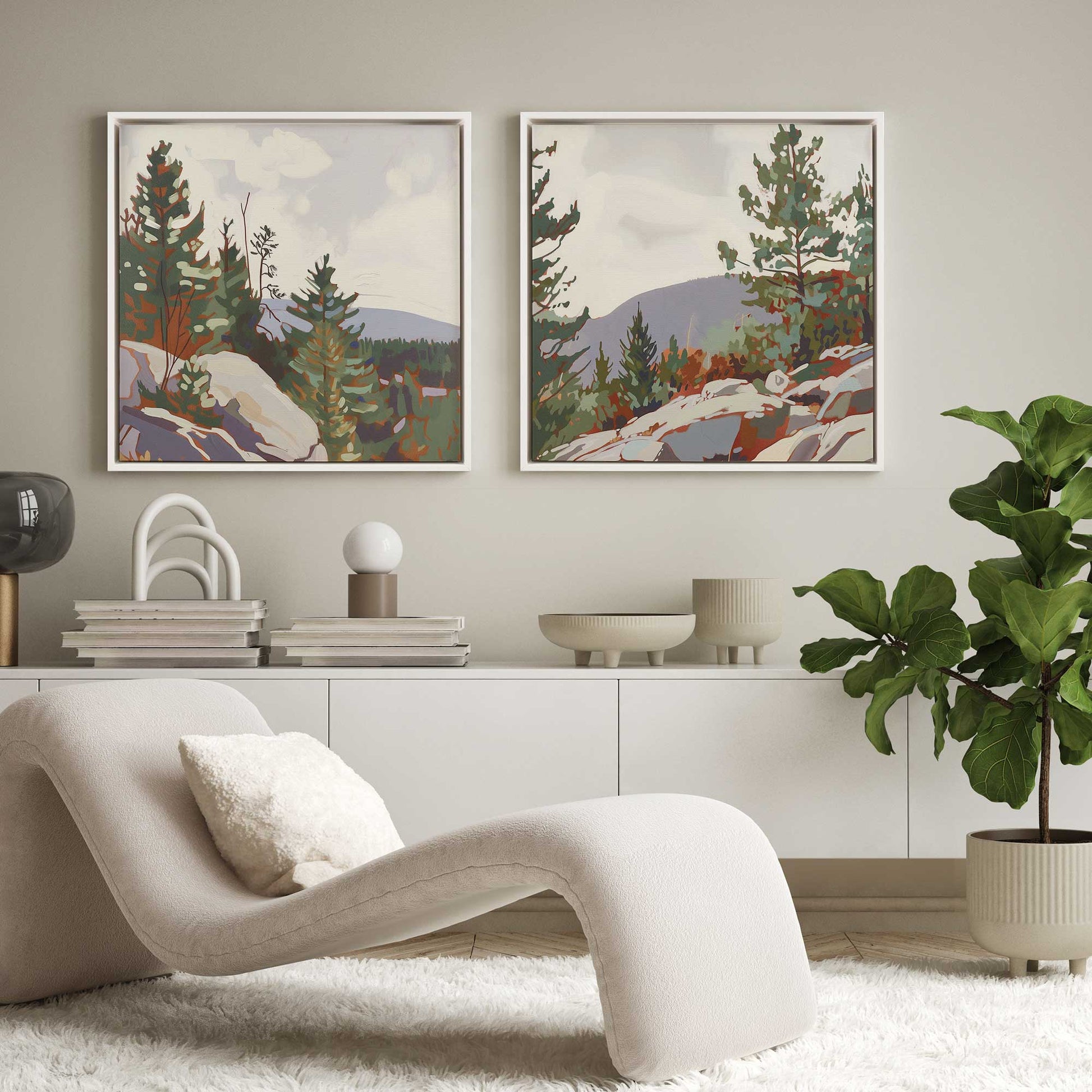 [Color:Opaque White], Picture of art in a White frame