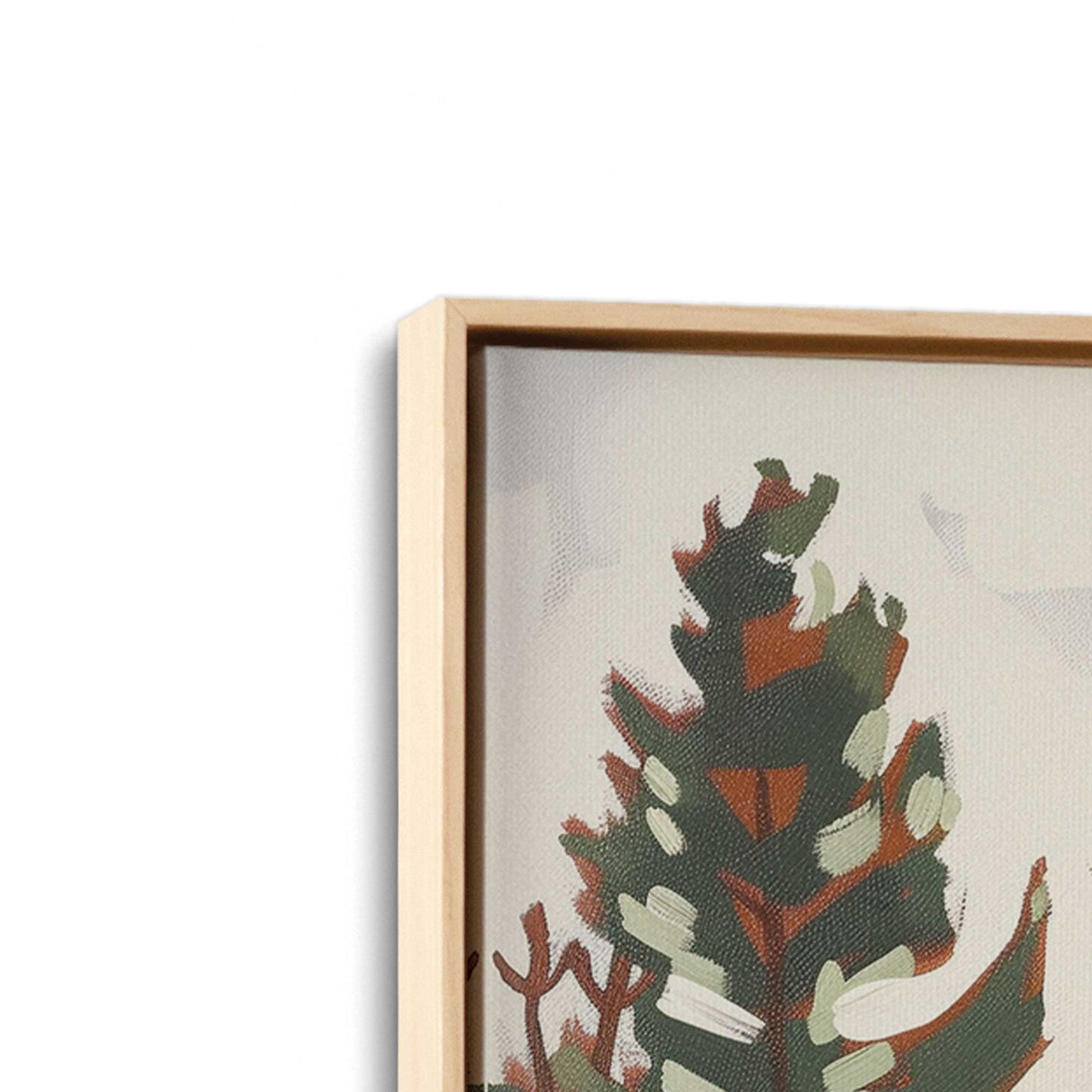 [Color:American Maple], Picture of art in a American Maple frame at an angle