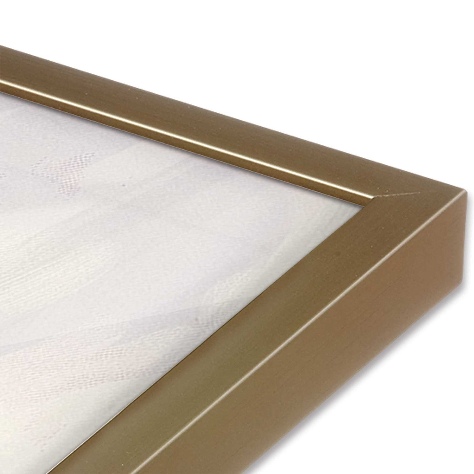 [Color:Brushed Gold], Picture of art in a Brushed Gold frame of the corner