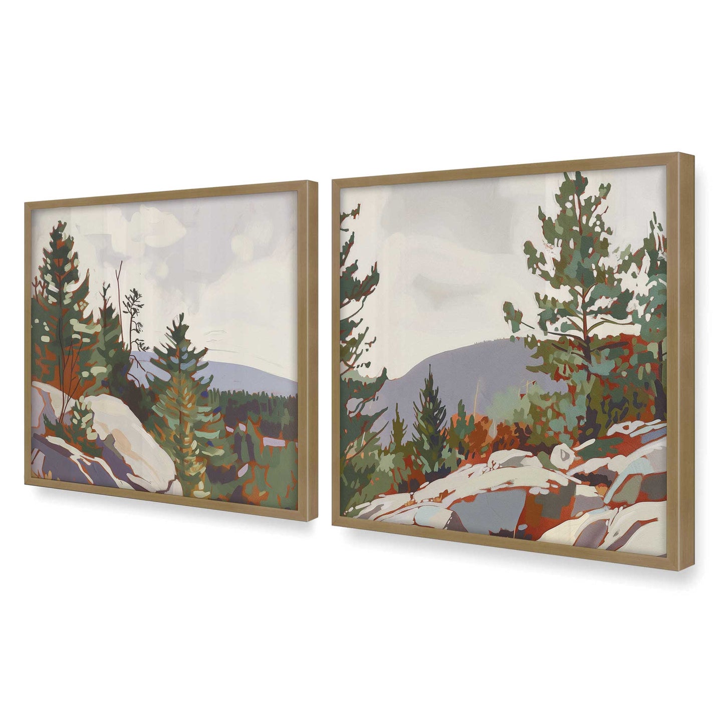 [Color:Brushed Gold], Picture of art in a Brushed Gold frame at an angle