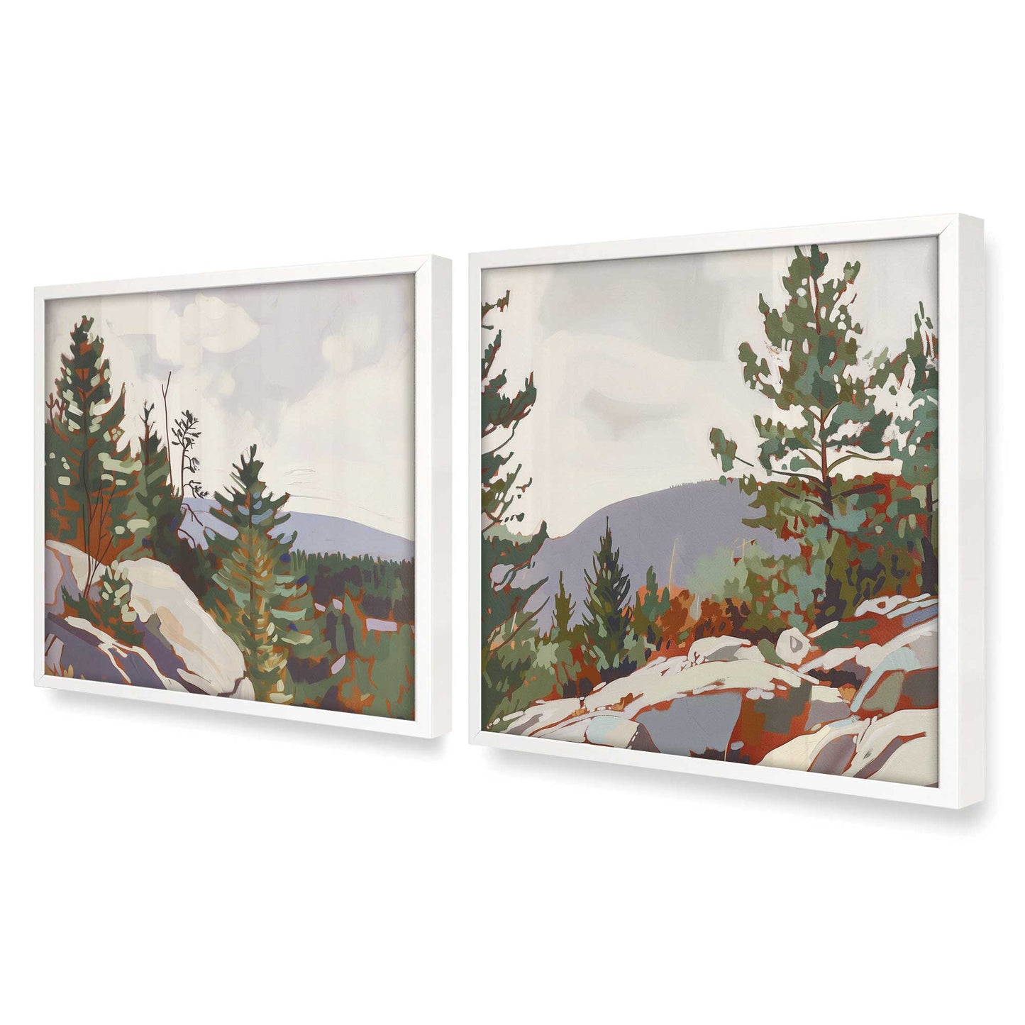 [Color:Opaque White], Picture of art in a Opaque White frame at an angle